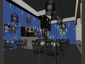business restaurant - coffee - banquet 231 3D Model