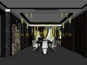 business restaurant - coffee - banquet 02 3D Model