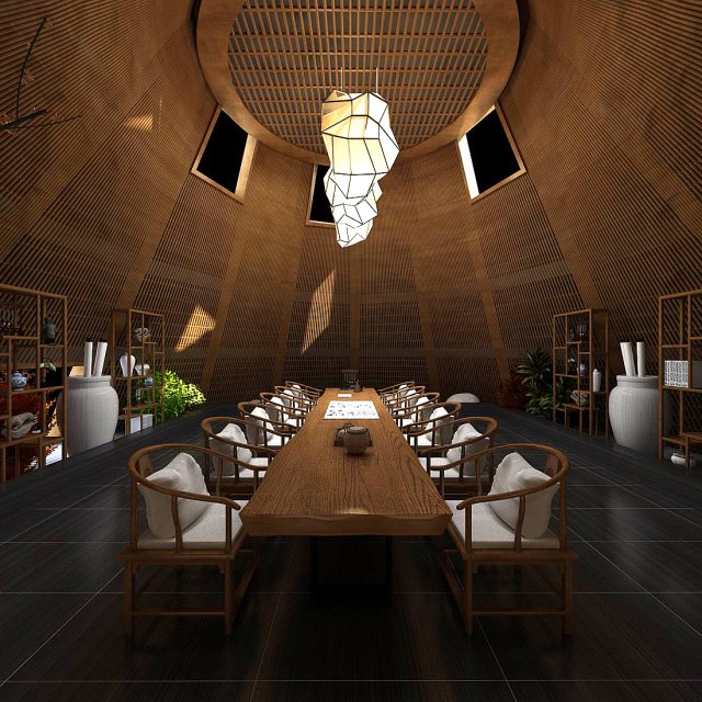 business restaurant - coffee - banquet 03 Modelo 3D .c4d .max .obj .3ds .fbx .stl .blend 