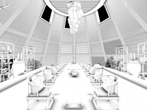 business restaurant - coffee - banquet 03 3D Model