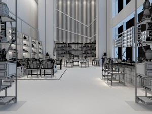 business restaurant - coffee - banquet 05 3D Model