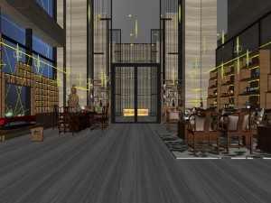 business restaurant - coffee - banquet 05 3D Model