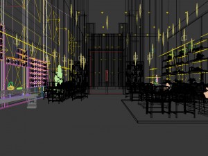 business restaurant - coffee - banquet 05 3D Model