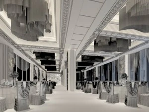 business restaurant - coffee - banquet 14 3D Model
