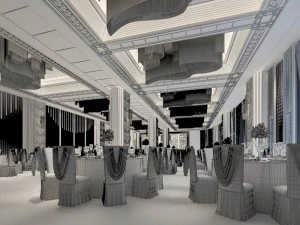 business restaurant - coffee - banquet 14 3D Model