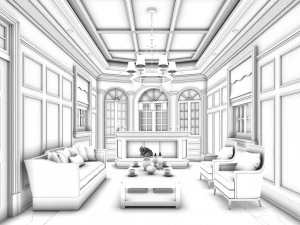business restaurant - coffee - banquet 104 3D Model