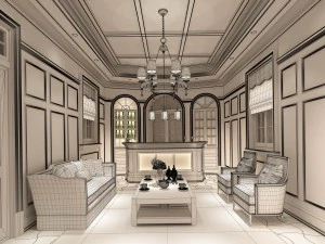 business restaurant - coffee - banquet 104 3D Model