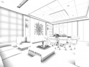 living room space - modern style - 9413 3D Model
