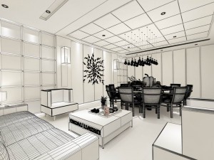 living room space - modern style - 9413 3D Model