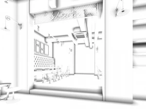 Gesch&auml;ft &ndash; Lebensmittel und Getr&auml;nke 7-0152 3D Modell