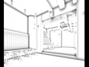 Gesch&auml;ft &ndash; Lebensmittel und Getr&auml;nke 7-0152 3D Modell