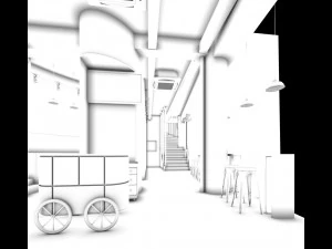 Gesch&auml;ft &ndash; Lebensmittel und Getr&auml;nke 7-0152 3D Modell