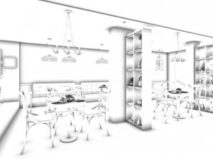 Gesch&auml;ft &ndash; Lebensmittel und Getr&auml;nke 7-084 3D Modell