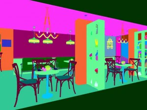 Gesch&auml;ft &ndash; Lebensmittel und Getr&auml;nke 7-084 3D Modell