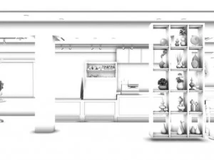 Gesch&auml;ft &ndash; Lebensmittel und Getr&auml;nke 7-084 3D Modell