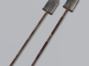 medieval shovel collection Modelo 3D