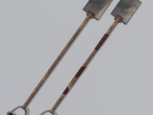 medieval shovel collection Modelo 3D