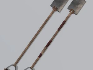 medieval shovel collection 3D Model