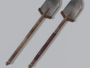 medieval shovel collection Modelo 3D