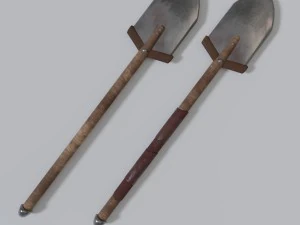 medieval shovel collection 3D Model