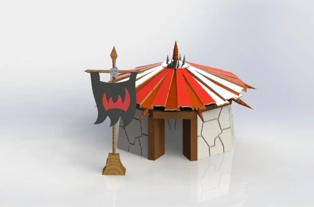 orc hut 3D Print Model .c4d .max .obj .3ds .fbx .stl .blend 