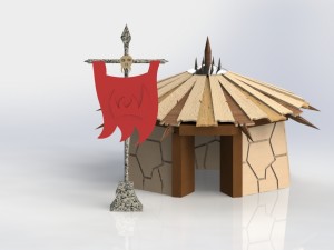 orc hut Model Cetak 3D