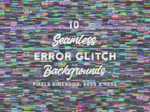 10 seamless error glitch backgrounds CG Textures