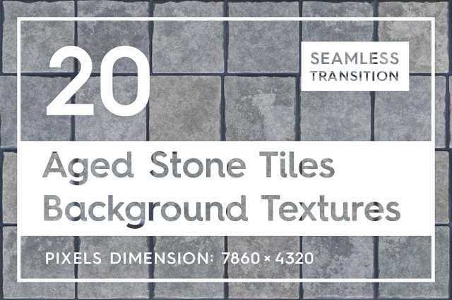 20 aged stone tiles backgrounds CG Textures .c4d .max .obj .3ds .fbx .stl .blend 