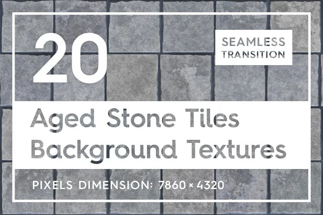 20 aged stone tiles backgrounds CG Textures .c4d .max .obj .3ds .fbx .stl .blend 