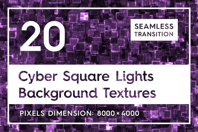 20 cyber square lights backgrounds CG Текстуры .c4d .max .obj .3ds .fbx .stl .blend 