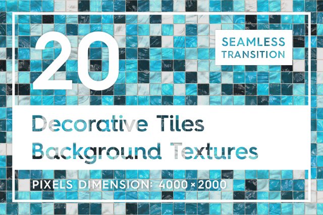 20 decorative tiles backgrounds CG Textures .c4d .max .obj .3ds .fbx .stl .blend 