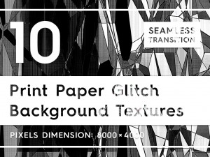 10 print paper glitch backgrounds CG Textures