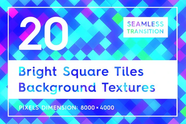 20 bright square tiles backgrounds CG Textures .c4d .max .obj .3ds .fbx .stl .blend 