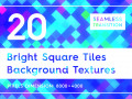 20 Bright Square Tiles Backgrounds 3D Model