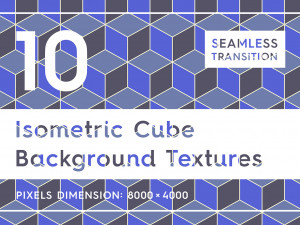 10 seamless isometric 3d cubes background textures CG テクスチャ