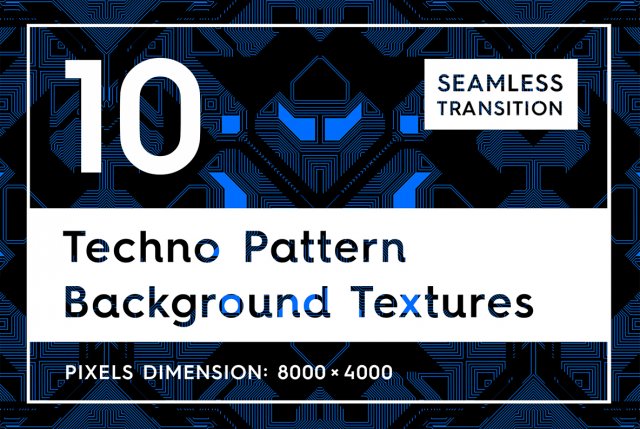 10 techno pattern backgrounds CG Textures .c4d .max .obj .3ds .fbx .stl .blend 