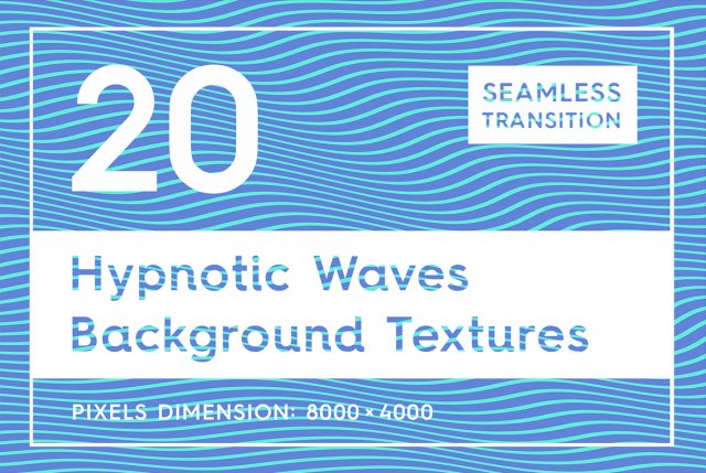 20 hypnotic wave backgrounds CG 纹理 .c4d .max .obj .3ds .fbx .stl .blend 