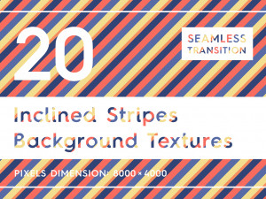 20 seamless inclined stripes background textures CG テクスチャ