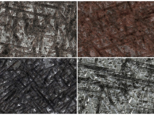 10 gouged wall background textures CG テクスチャ