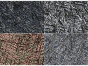 10 gouged wall background textures CG テクスチャ