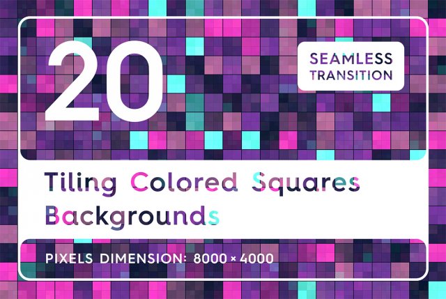 20 tiling colored squares backgrounds Texturas CG .c4d .max .obj .3ds .fbx .stl .blend 
