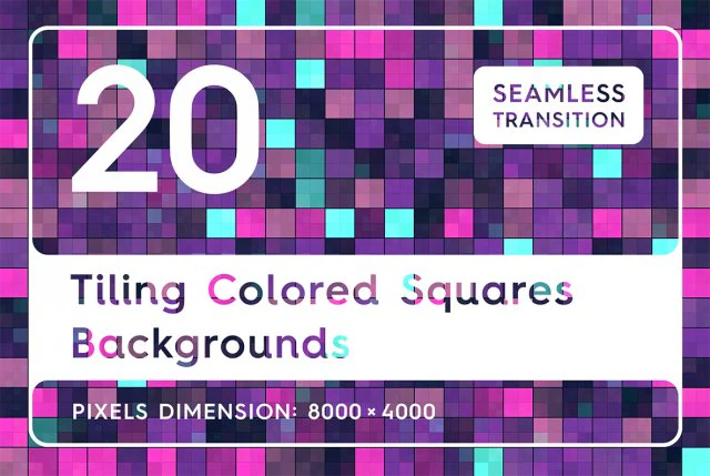 20 tiling colored squares backgrounds CG Textures .c4d .max .obj .3ds .fbx .stl .blend 