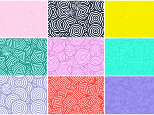 20个同心多边形背景 CG 纹理