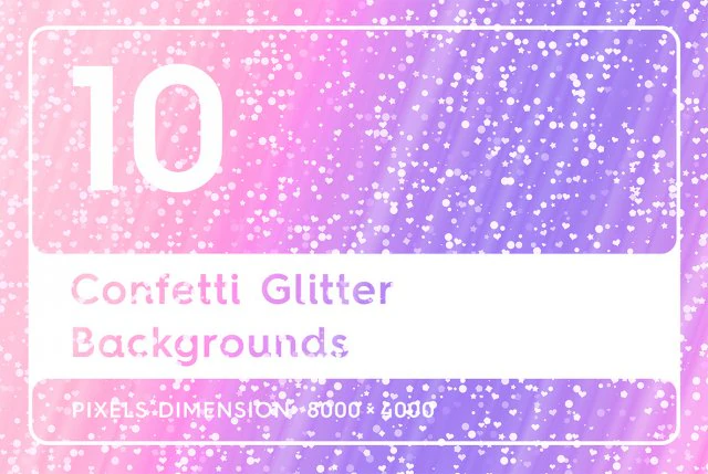 10 confetti glitter backgrounds CG Textures .c4d .max .obj .3ds .fbx .stl .blend 