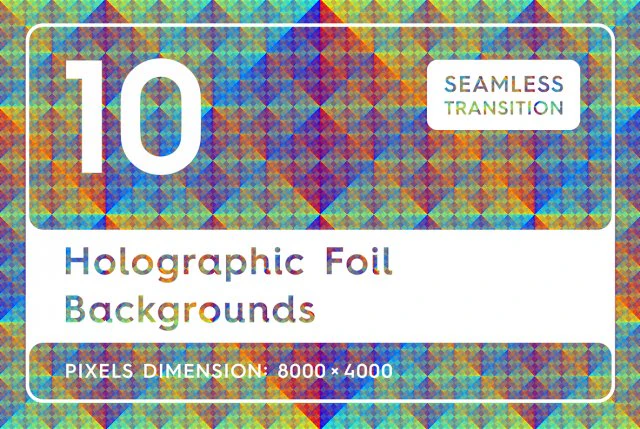 10 holographic foil backgrounds CG Textures .c4d .max .obj .3ds .fbx .stl .blend