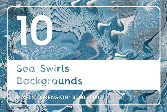 10 sea swirls backgrounds CG 纹理 .c4d .max .obj .3ds .fbx .stl .blend 