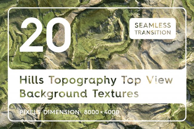 20 hills topography top view background textures Texturas CG .c4d .max .obj .3ds .fbx .stl .blend 