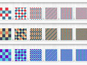 30 French Checkered Patterns CG Textures
