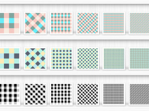 30 French Checkered Patterns CG Textures
