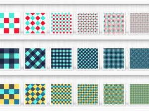 30 French Checkered Patterns CG Textures